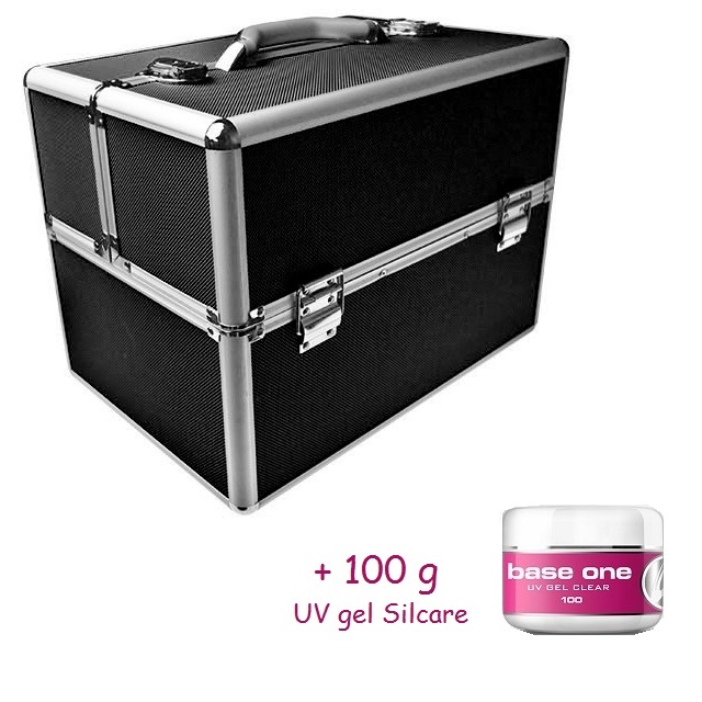 Kufrík čierny +50g UV gel clear ZDARMA