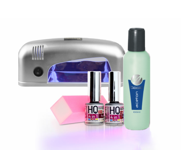 Sada na nechty MINI GEL LAK HQ 4in1 9W