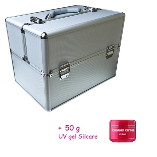 Kufrík strieborný + 50g UV gel clear ZDARMA