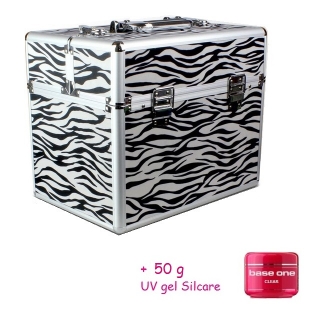 Kufrík LCD ZEBRA + 50g UV gel clear ZDARMA