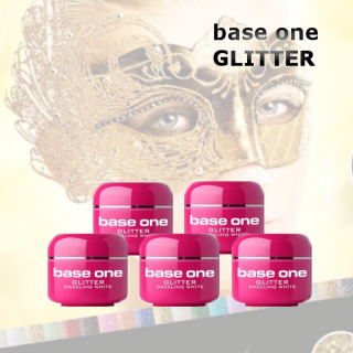 5 x farebný UV gél SILCARE BASE ONE GLITTER