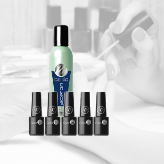 5 x gél lak + Aceton 90ml ZDARMA