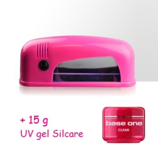 UV lampa 9W  Ružová + 15g UV gel Silcare ZDARMA